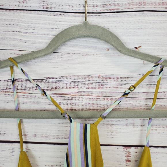 ASTR the Label V-Neck Wrap Top Jumpsuit S Moss Green Sleeveless Wrap Beach NWT - Picture 11 of 15